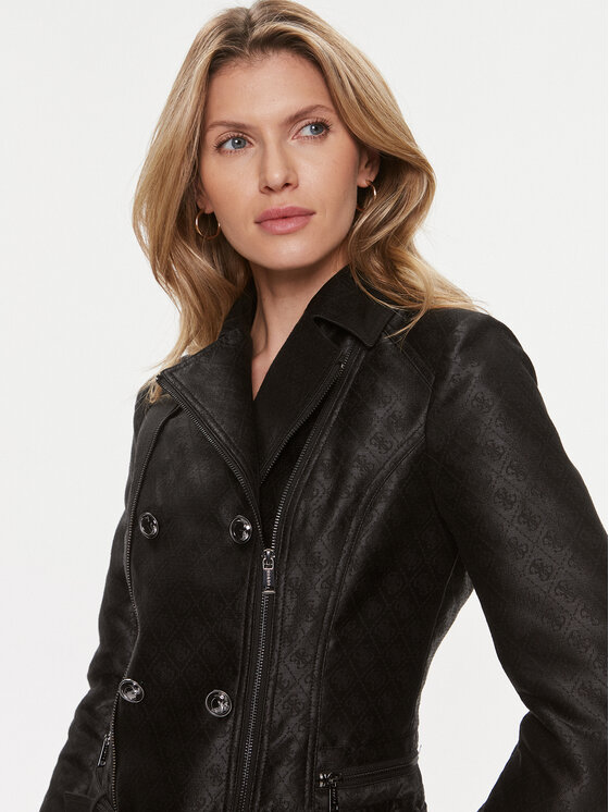 Guess Jacke Aus Kunstleder Olivia Moto Jacket W Yl Wfir Schwarz