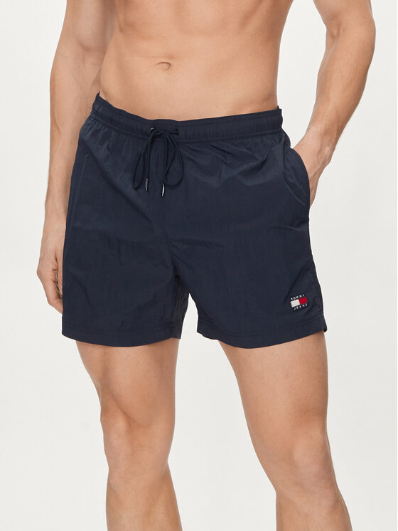 Tommy Hilfiger Short De Bain Crinkle Um0um03147 Bleu Marine Regular Fit