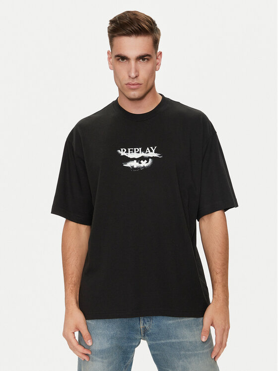 Replay T-Shirt Uomo In Cotone Organico - Piece Dyed - Maglia Classica